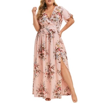 Zwiewna sukienka w kwiaty PLUS SIZE