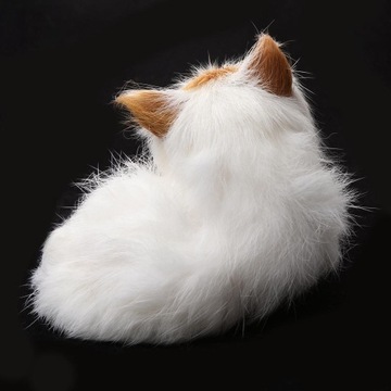 2 szt. Realistyczny kot z prawdziwego futra futrzany dom dla zwierząt