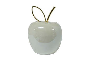 JABŁKO JABŁUSZKO CERAMICZNE FIGURKA GLAMOUR PERŁOWA
