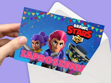 ПРИГЛАШЕНИЕ НА ДЕНЬ РОЖДЕНИЯ РЕБЕНКА + БЕСПЛАТНЫЙ КОНВЕРТ BRAWL STARS