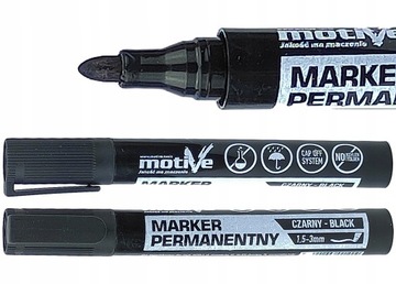 MARKER PERMANENTNY CZARNY WODOODPORNY NIEZMYWALNY