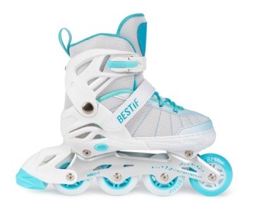 РЕГУЛИРУЕМЫЕ КОНЬКИ РОЛИКОВЫЕ КОНЬКИ 4в1 КОНЬКИ СО СМЕННОЙ ЛАЗКОЙ BESTIF 30-33