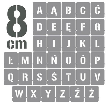 Szablony malarskie LITERY 8cm /wielorazowe/