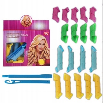 БУЛИЦЫ ДЛЯ ДЛИННЫХ ВОЛОС СПИРАЛЬНЫЕ КУДРЫ 60 шт.