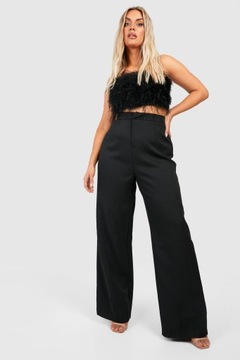 BOOHOO CZARNY CROP TOP NA RAMIĄCZKACH PIÓRA U77 NG2__50