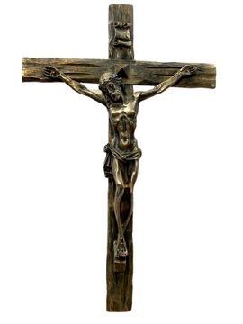 PIĘKNY KRZYŻ KRUCYFIKS MĘKA PAŃSKA PREZENT 33cm L