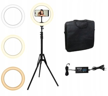 КОЛЬЦЕВАЯ ЛАМПА 46см ШТАТИВ ДЛЯ МАКИЯЖА 144Вт-240Вт