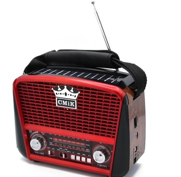 Przenośne RADIO solarne, FM, BLUETOOTH, Kabel, USB, Karta