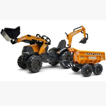 КОРПУС ДЛЯ ТРАКТОРА FALK ОРАНЖЕВЫЙ С ПЕДАЛЬМИ ПРИЦЕП