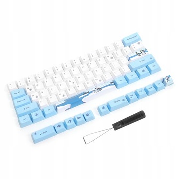 73 SZT.KEYCAPS PBT KLAWIATURA KLAWISZE DO KLAWIATURY MECHANICZNEJ NIEBIESKI