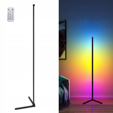 Lampa podłogowa LED narożna RGB Lampa stojąca