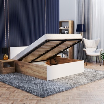 Łóżko 180x200 stelaż metalowy + materac PANAMA MM