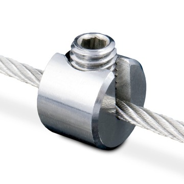 ЗАЖИМ СТОПОР ДЛЯ ВЕРЕВКИ НЕРЖАВЕЮЩИЙ НЕРЖАВЕЮЩИЙ 2мм 1 шт.