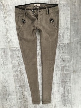 BERSHKA spodnie jeans RURKI CHINOSY 34 XS