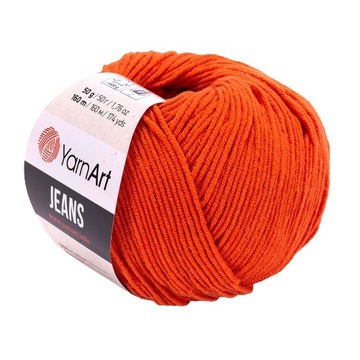 Włóczka YarnArt Jeans 85 rudy pomarańcz 50g/160m