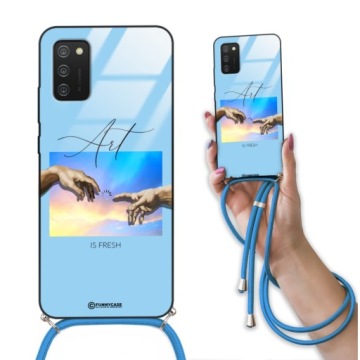 Pouzdro Pro Samsung A02S Crossglam Modré Vodítko Moderní Elegantní Vzory