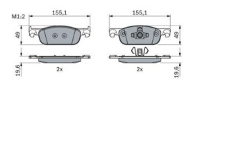 Диски BOSCH передние RENAULT CAPTUR 258 мм