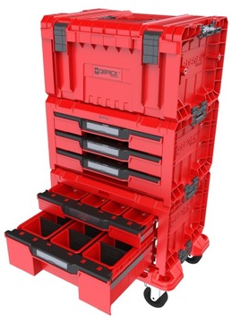 КОМПЛЕКТ ЯЩИКОВ ДЛЯ МАСТЕРСКОЙ Qbrick System PRO RED, 4 ЯЩИКА