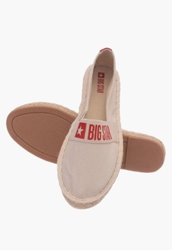 Espadryle Damskie BIG STAR Buty wsuwane beżowe 39