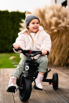 ТРЕХКОЛЕСНЫЙ ВЕЛОСИПЕД 2в1, ПОВОРОТНЫЙ, РЕГУЛИРУЕМЫЙ, С КОЗЫРЕКОМ LIONELO HAARI