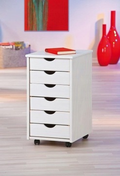 Полка-контейнер, шкаф SIMON, белый офисный комод