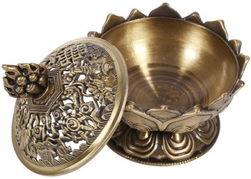 Бронзовая курильница в форме лотоса