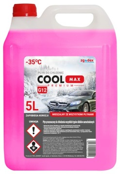 PŁYN DO CHŁODNIC G12 5L COOLMAX CZERWONY KIELCE