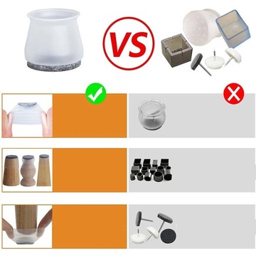 СИЛИКОНОВЫЕ ЗАЩИТНЫЕ Чехлы ДЛЯ СТОЛОВ И СТУЛЬЕВ С ВОЙЛОМ, 20 ШТ.