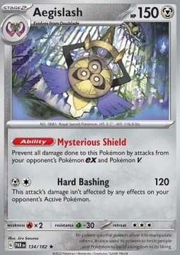Pokemon TCG Metal - Aegislash (PAR 134) HOLO