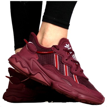 damskie buty Adidas Ozweego UNIKAT sportowe BORDOWE sneakersy WYGODNE