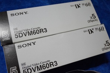 НАБОР из 5 кассет SONY DVM60R3 MiniDV, 60/90 мин.