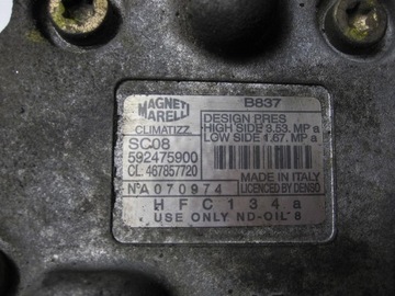 КОМПРЕССОР КОНДИЦИОНЕРА FIAT PUNTO II 1.2 2001 г.