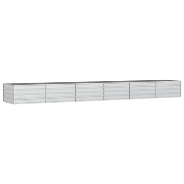 Metalowa donica ogrodowa 480x80x45 cm, srebrna