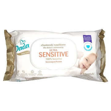 6 влажных салфеток Dada Ultra Sensitive 64 шт.