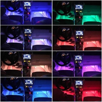 USB-светодиоды Салон автомобиля ОСВЕЩЕНИЕ Салона автомобиля RGB цветной пульт дистанционного управления ЛЕНТА