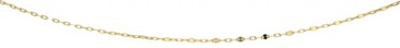 Złoty ciekawy łańcuszek ankier 50 cm