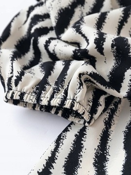 Sukienka midi koszulowa długi rękaw zebra 2XL