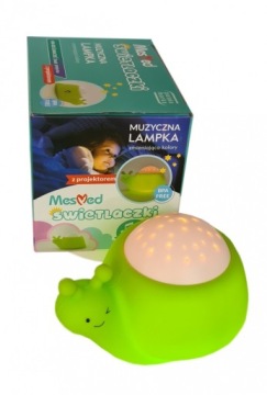 MesMed Лампа Проектор з Музичною скринькою Світлячок Равлик