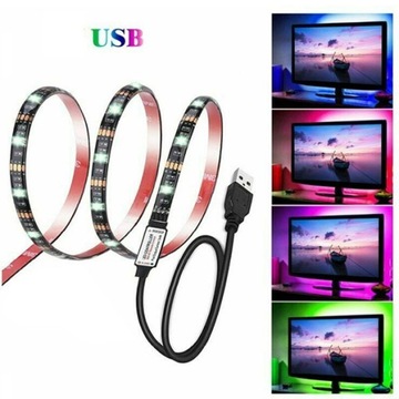 USB СВЕТОДИОДНАЯ ЛЕНТА 5050 RGB ЛАМПА СВЕТОДИОДНАЯ ЛАМПА 3М ЛЕНТА