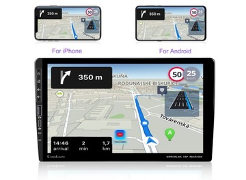 АВТОМОБИЛЬНЫЙ РАДИО 2 DIN ANDROID AUTO CARPLAY RDS WIFI GPS 4 ГБ 9