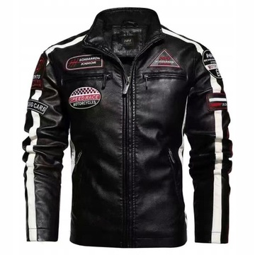 MĘSKA KURTKA MOTOCYKLOWA SKÓRZANA SPORTOWA