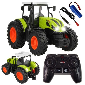 TRAKTOR ZDALNIE STEROWANY RC CIĄGNIK NA PILOTA MASZYNY ROLNICZE DLA DZIECI