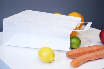 Пакеты бумажные 22х11х25 220х110х245 белые 100 шт.