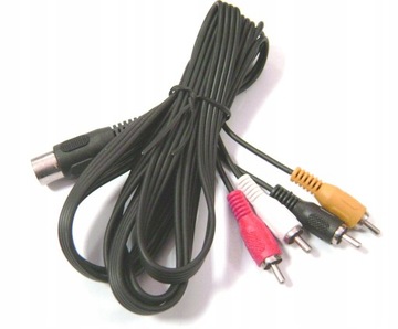 Przewód PRZYŁĄCZE kabel DIN5 DIN 5 na 4x RCA nagrywanie i odtwarzanie