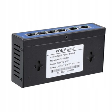 6 портов 4POE 2Ultrink-Switch 802.3af/с питанием