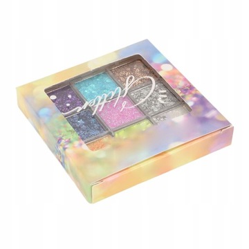 Палитра теней с блестками 9 цветов.