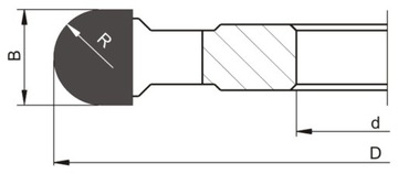 Фреза полукруглая выпуклая из быстрорежущей стали 160x30x30/R=15 GLOBUS