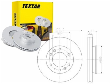 TARCZA HAMULCOWA PRZÓD FORD RANGER 2.2-2.5 TEXTAR