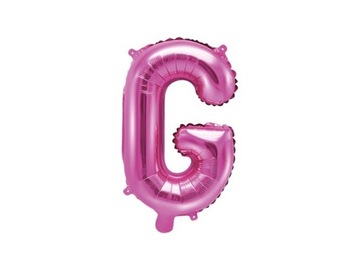 Balon foliowy jasnoróżowy litera G 35cm