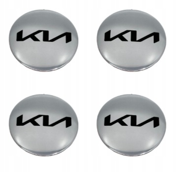 Kia Samolepky Emblémy 56 mm 4 ks Aluminiové deky